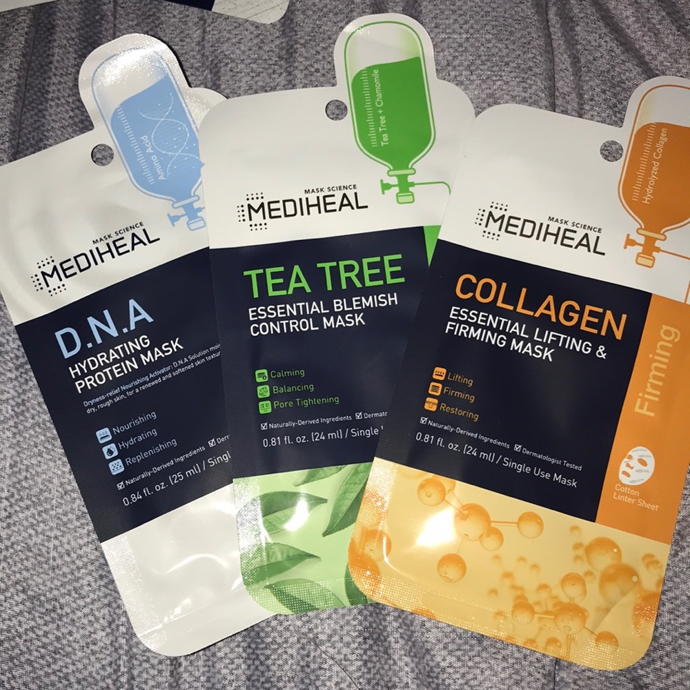 Set of 3 single use sheet masks